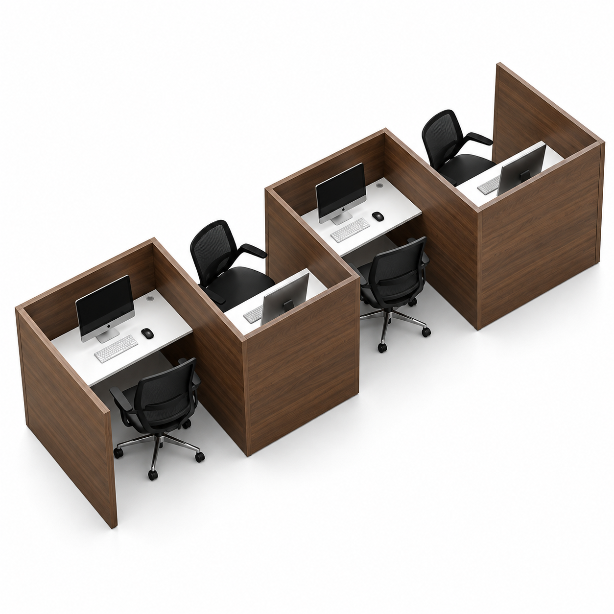 QuadSpace 4-Seater Modular Office Workstation